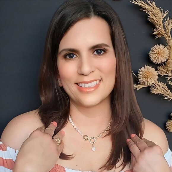 ποΈStatement Necklace Freshwater Pearls 18K Gold Plated Stainless Steel Jewelry - Picture 3 of 14
